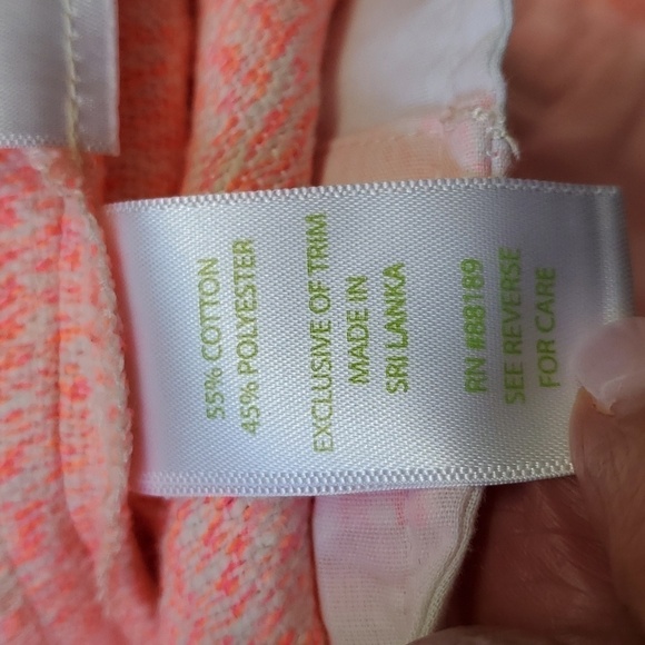 LILLY PULITZER shorts, pink/orange tweed. Size 0. Great used condition. Fringed - Picture 9 of 14